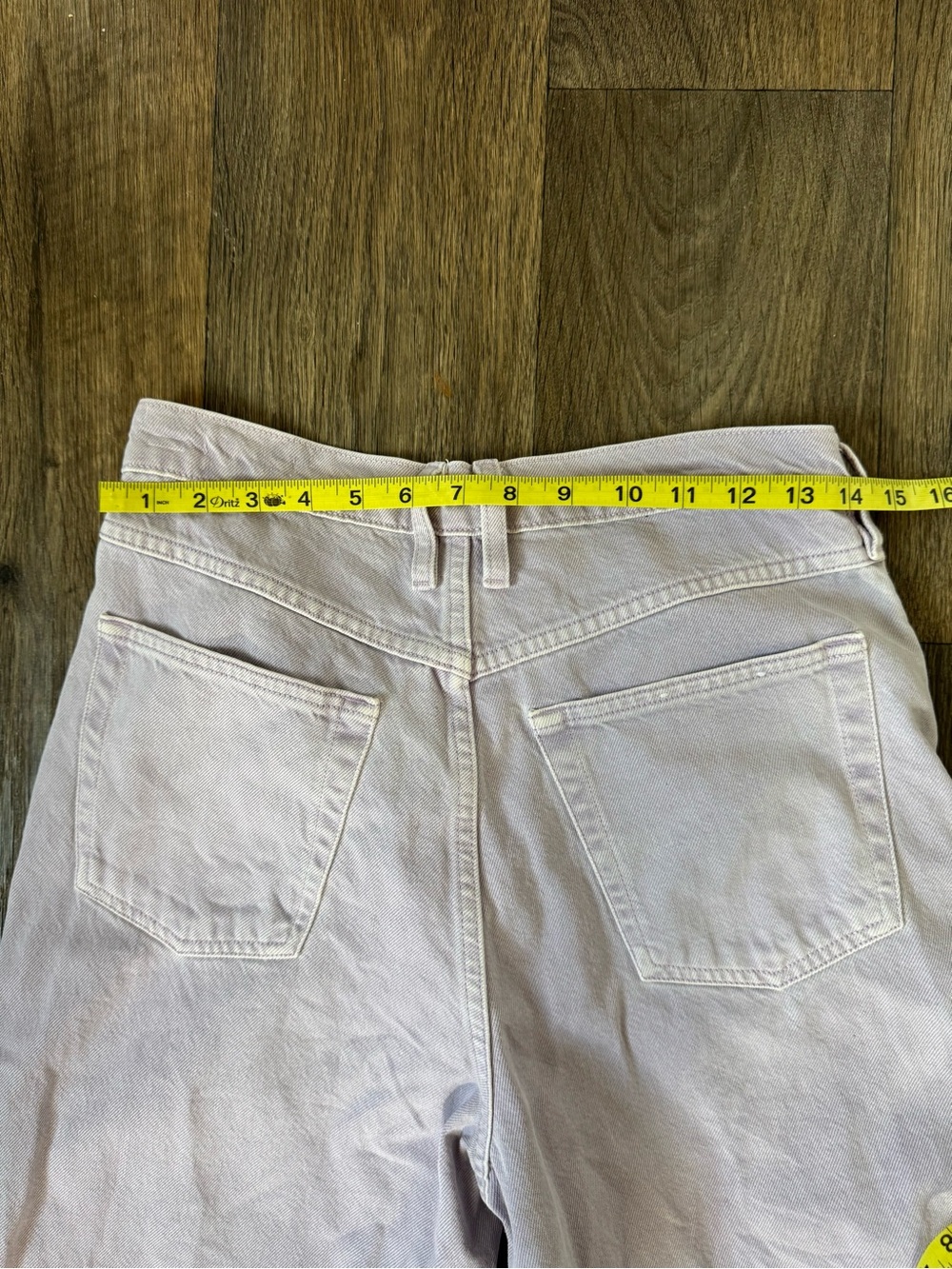 FRAME Women's High’N’Tight Wide-Leg Jeans Lilac Light Wash Cotton Denim 27 - Picture 8 of 11